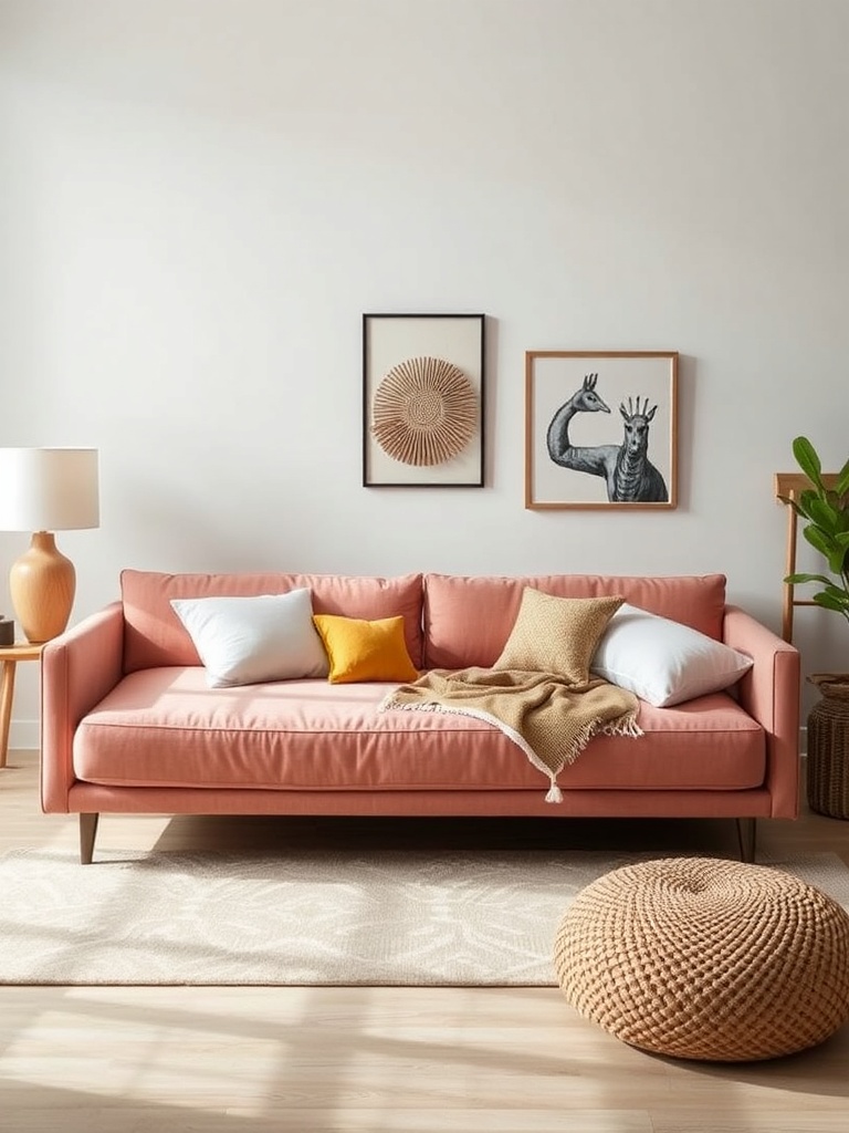 sofa bed in a small living room