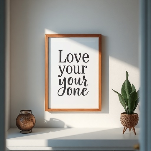 personalized art in a small space
