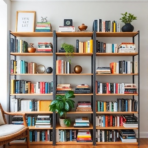 tall shelves maximizing vertical space