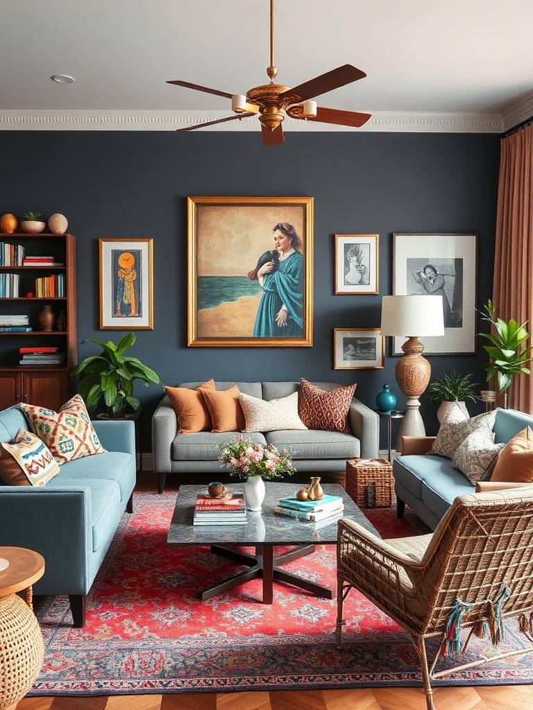 eclectic living room decor