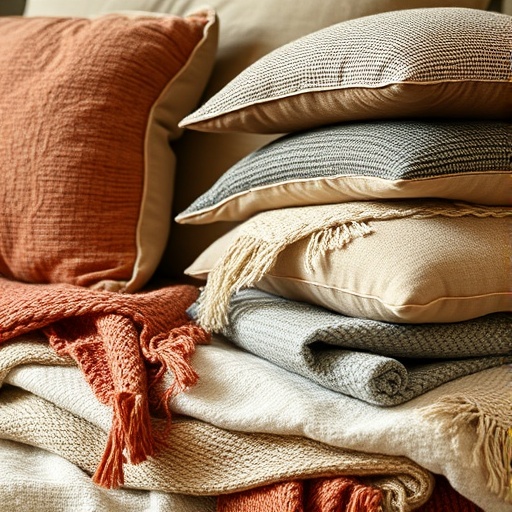 layered textiles in decor