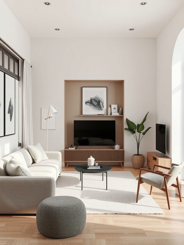 minimalist zen room with clean lines