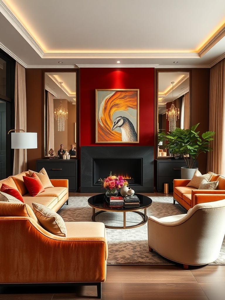 modern glam decor with elegant furnishings