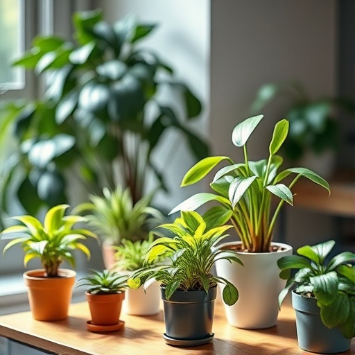indoor plants on a desk