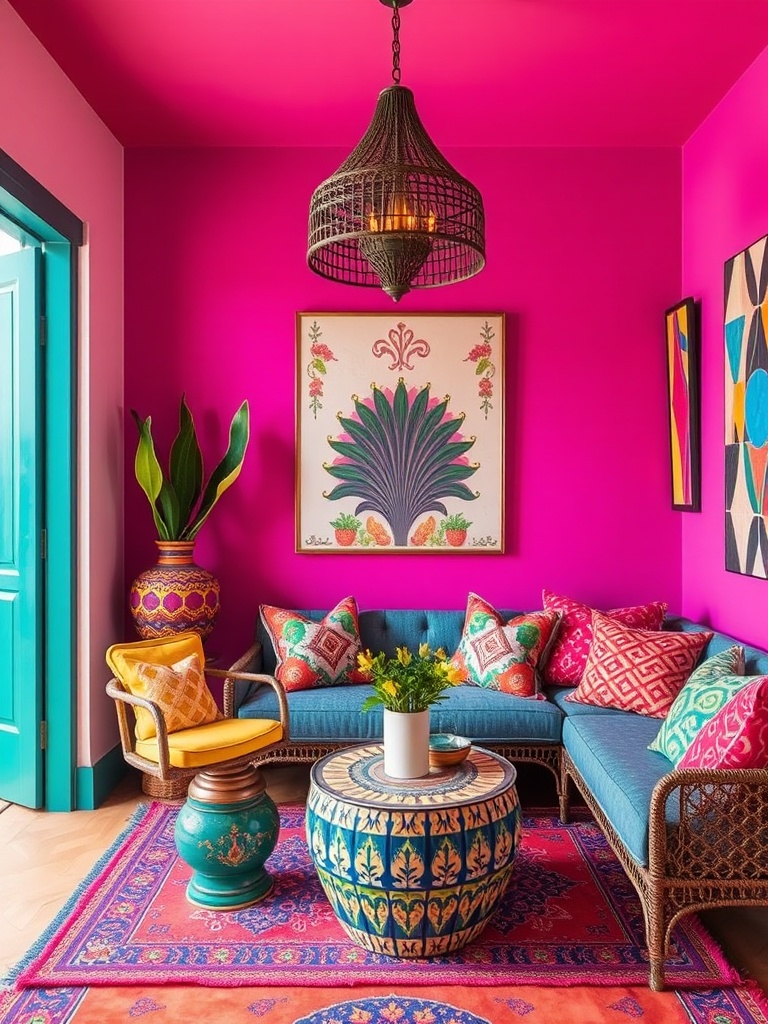 vibrant modern Mexican home decor