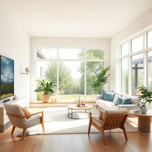 living room with natural light