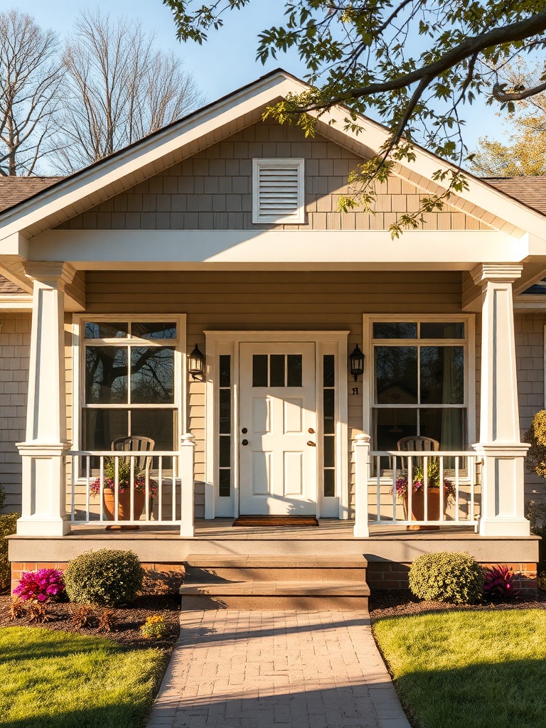 cozy ranch-style home with large windows