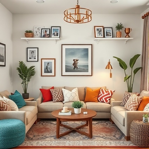 living space with personal decor