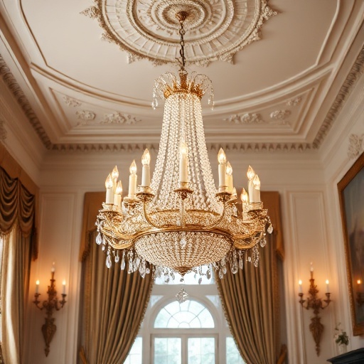 elegant chandelier in a room