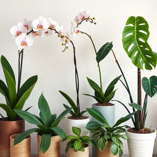 indoor plants adding elegance
