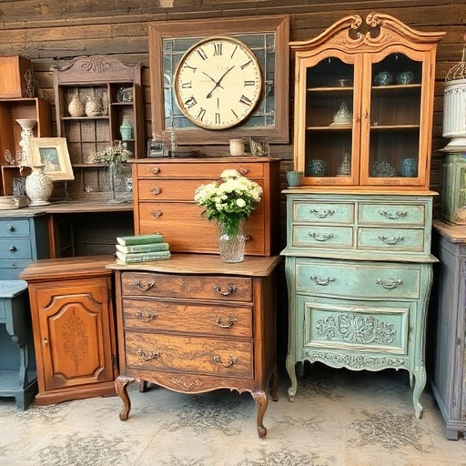 vintage furniture from a thrift store