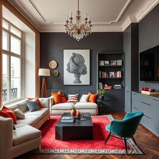 Parisian chic apartment interior