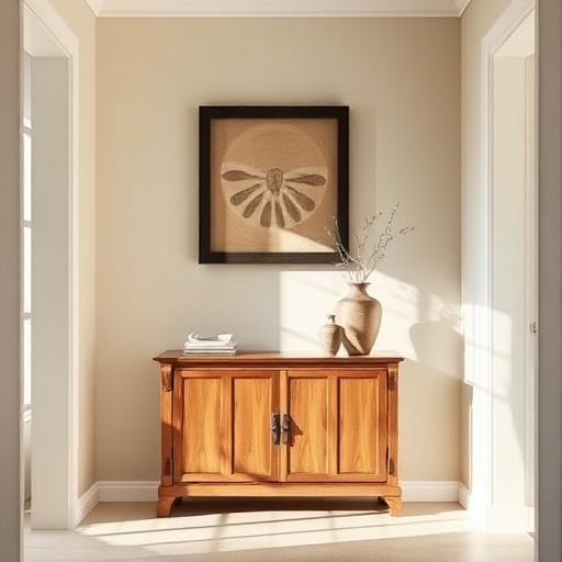 Console table in an entryway