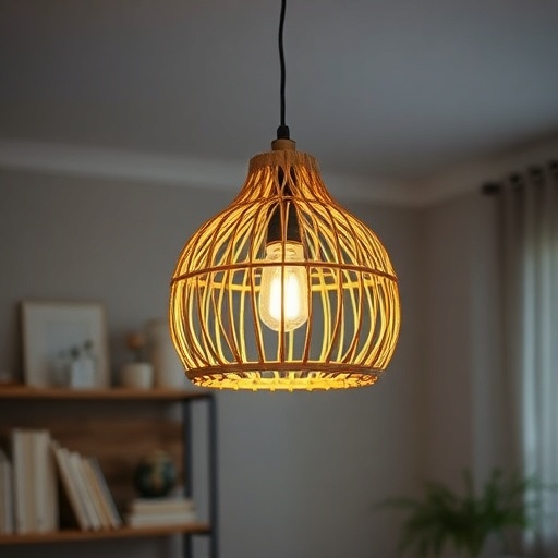 Stylish DIY pendant light made from woven materials