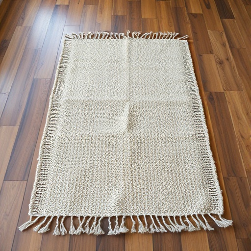 Handmade rug made from natural fibers
