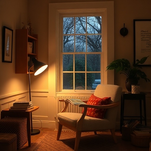 cozy reading nook in living room