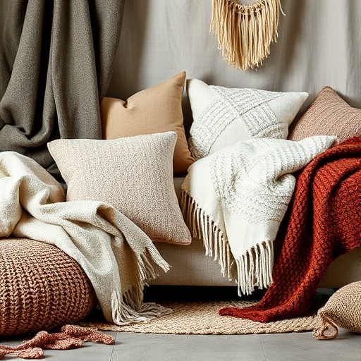 layered textiles creating warmth and comfort