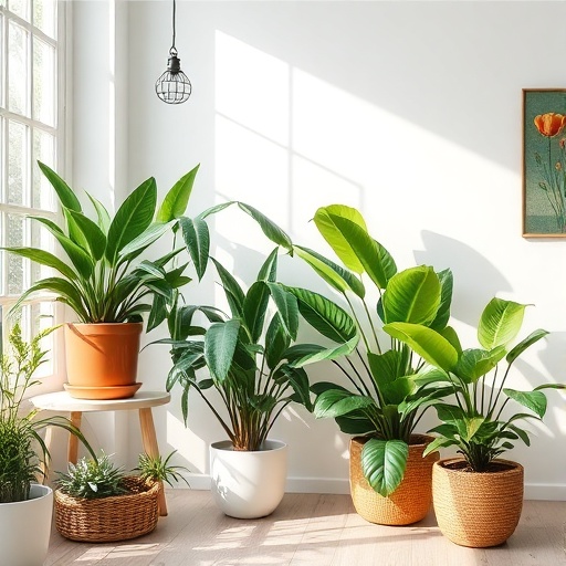 houseplants adding life to a cozy space