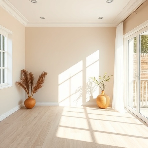 room with soft colors creating a calming atmosphere
