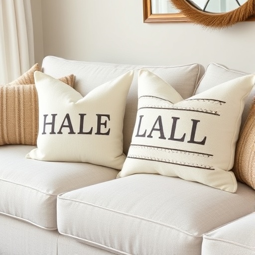 farmhouse-style throw pillows