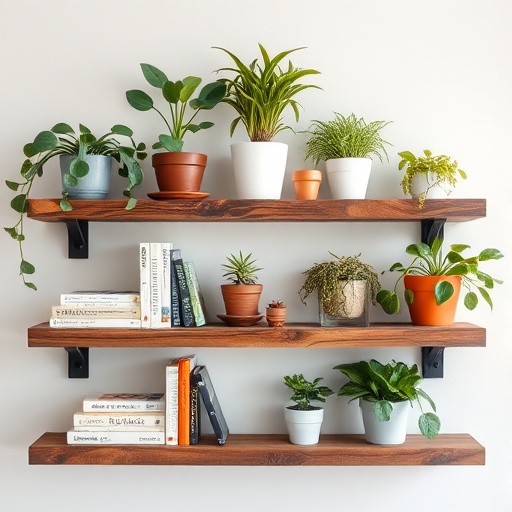 reclaimed wood shelves