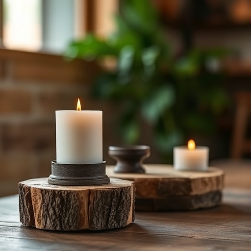 rustic candle holders