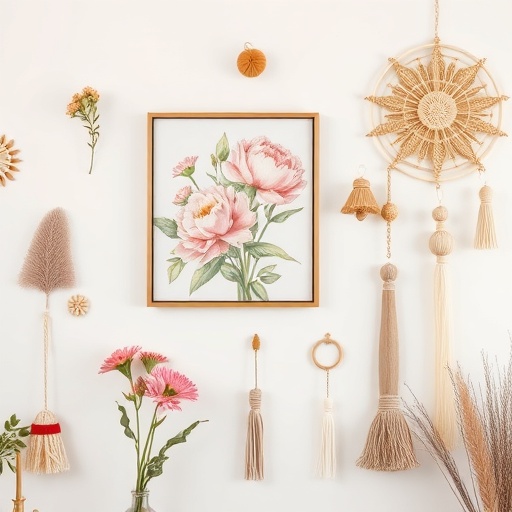 floral wall art for girly decor