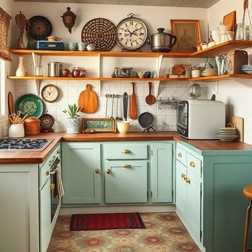 kitchen with vintage decor