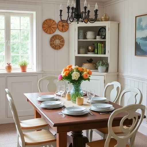 intimate cottagecore dining area