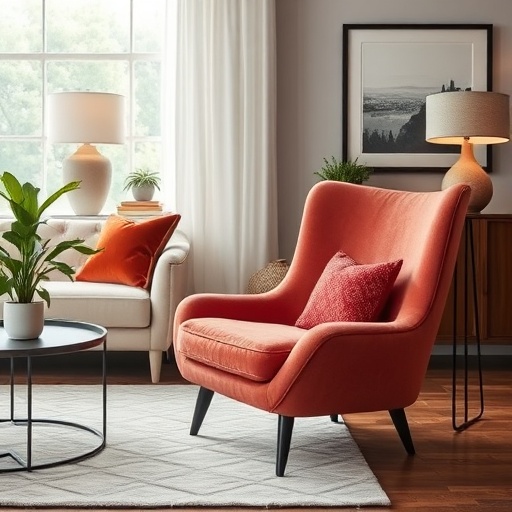 unique accent chair in living room
