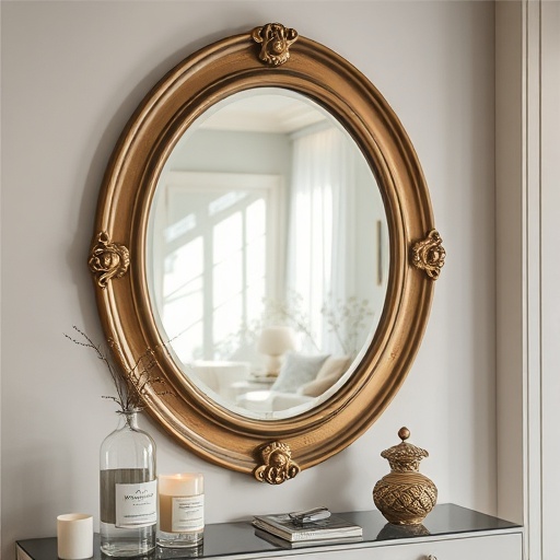 decorative mirror reflecting light