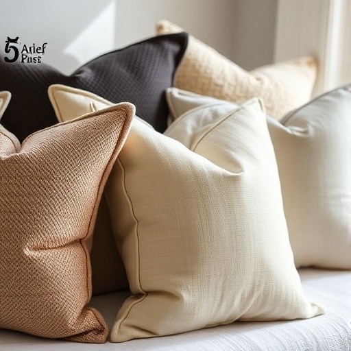 decorative throw pillows with different textures