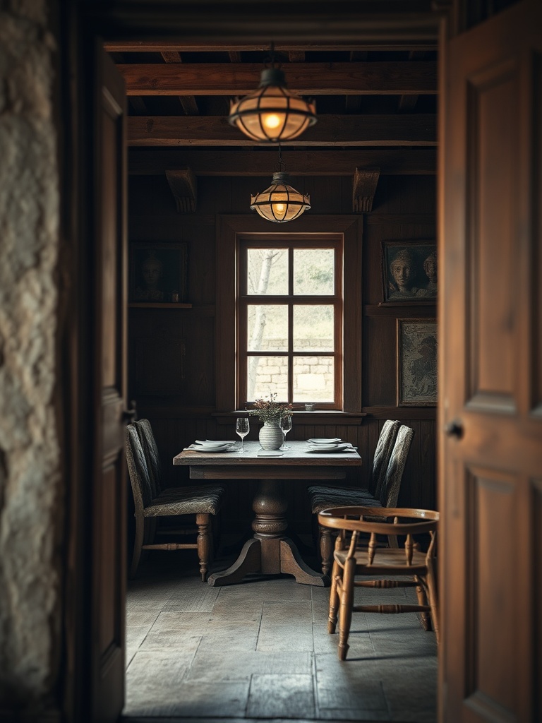 rustic dining table from an old door