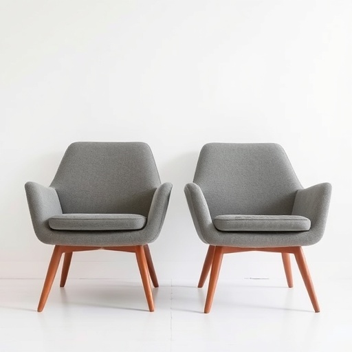 Mid-century modern chairs with tapered legs
