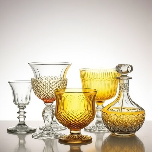 Vintage glassware with unique shapes