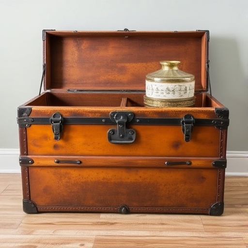 Vintage trunk used as a decorative piece