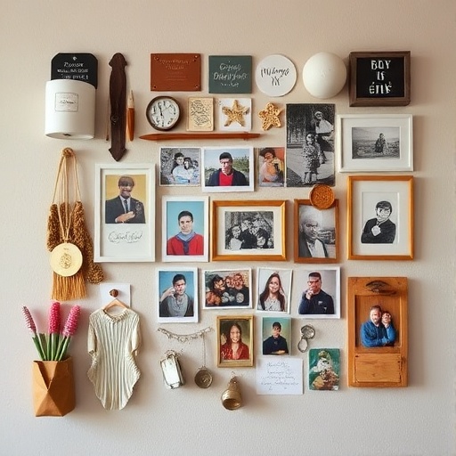 personalized entrance decor with family photos