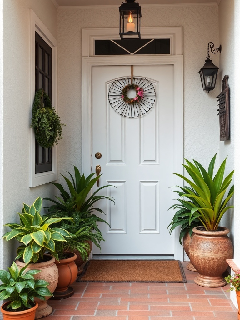 welcoming home entrance with decor