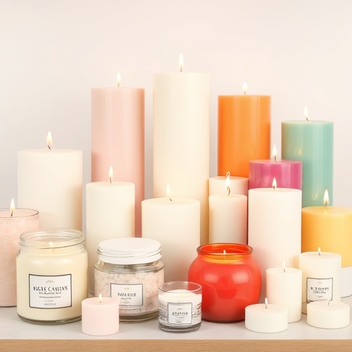 Variety of candles for Gothic decor