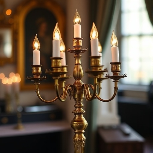 Vintage candelabra on a table