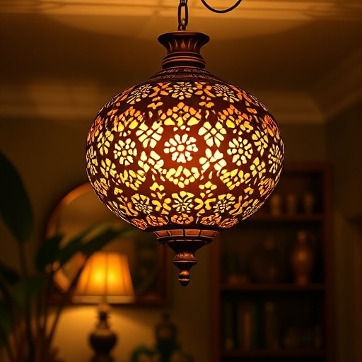 African-inspired lighting fixture