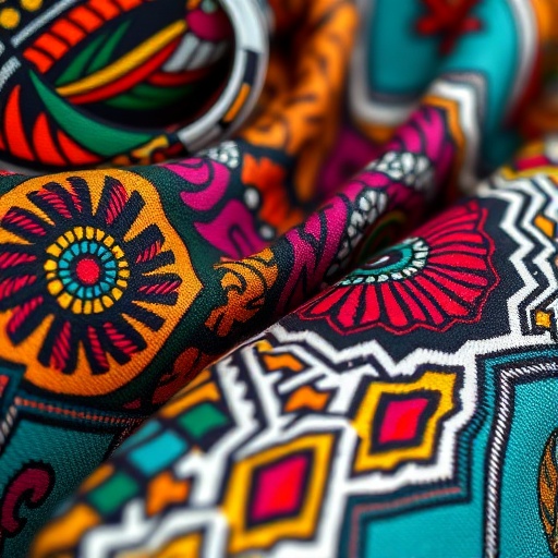 colorful African textiles with patterns