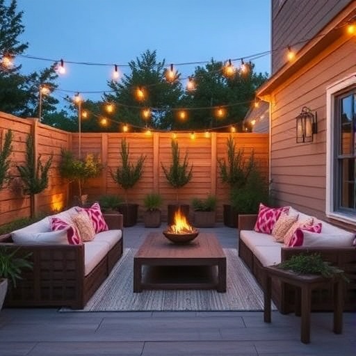 cozy outdoor gathering space
