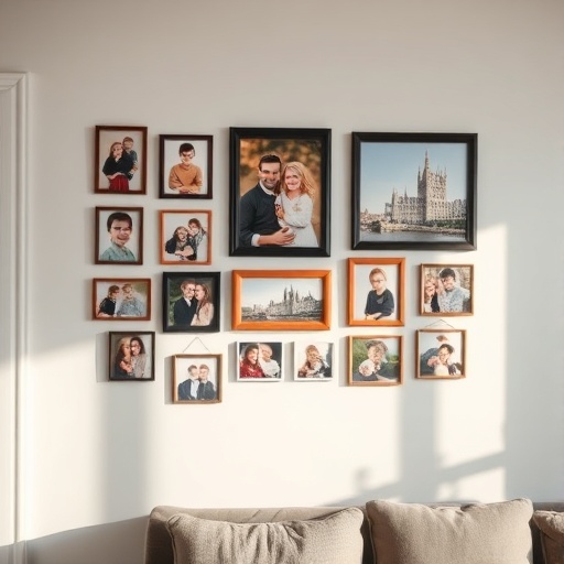 gallery wall with family photos