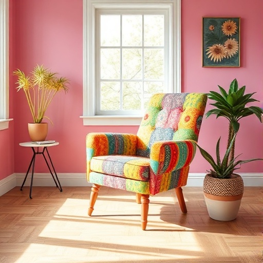 upcycled colorful chair