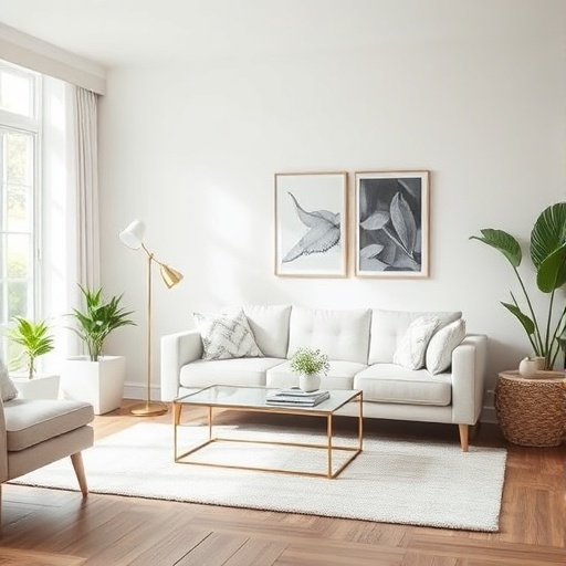 white accent furniture in a living room