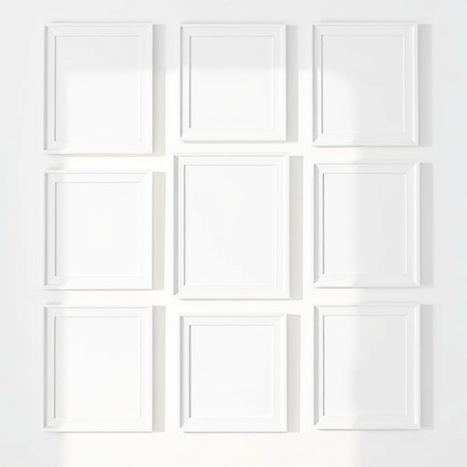 white picture frames on a gallery wall