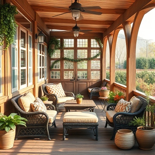 cozy outdoor patio with comfortable seating