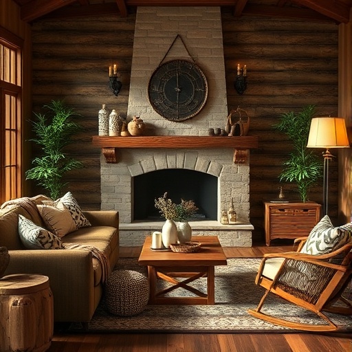 wooden furniture accents in a cozy home