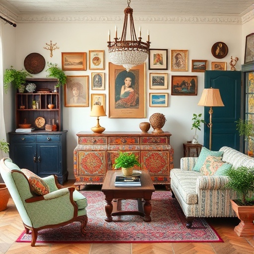 vintage furniture adding character to decor